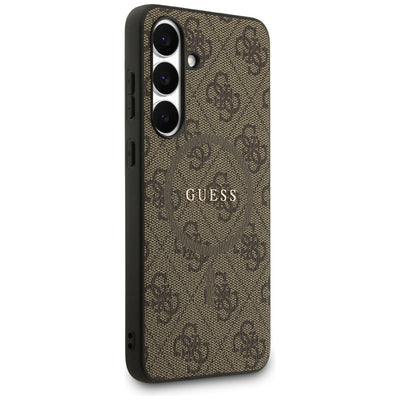 Guess 4G Ring Classic Logo MagSafe case for Samsung Galaxy S25 FE - brown