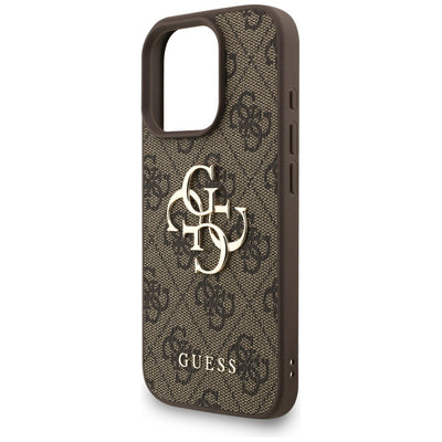 Guess 4G Strap 4G Classic Logo Case for iPhone 16 Pro - Brown