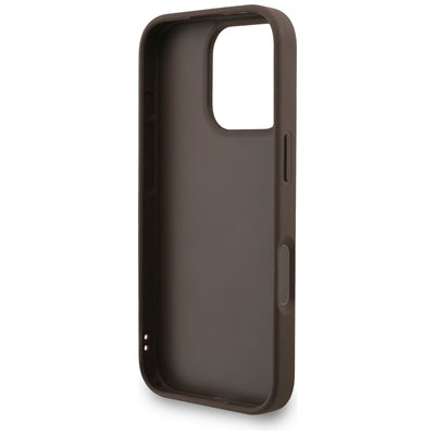 Guess 4G Strap 4G Classic Logo Case for iPhone 16 Pro - Brown