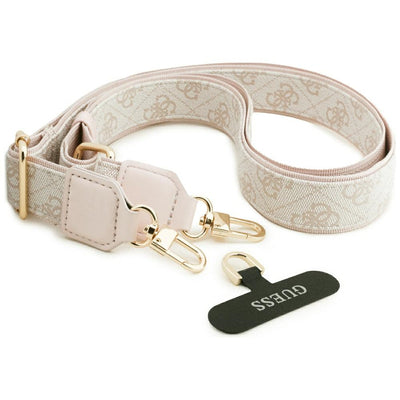 Guess 4G Strass Logo &amp; Big Strap Metal Buttons MagSafe Case for iPhone 17 Pro Max - Pink