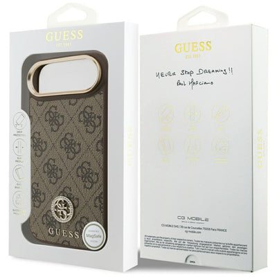Guess 4G Strass Logo MagSafe Case for iPhone Air - Brown