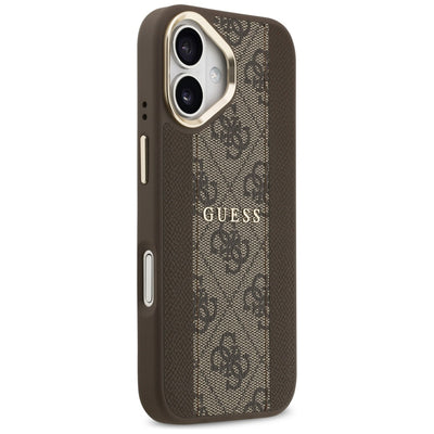 Guess 4G Stripe MagSafe case for iPhone 17 - brown