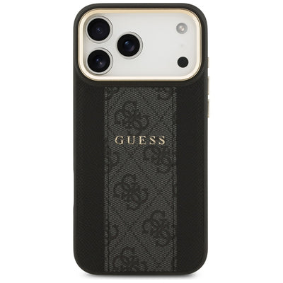 Guess 4G Stripe MagSafe case for iPhone 17 Pro Max - black