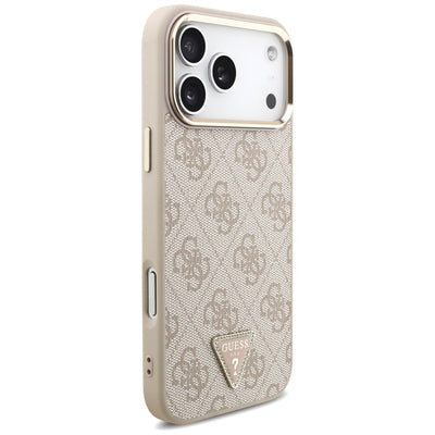 Guess 4G Triangle Logo MagSafe Case for iPhone 17 Pro Max - Rose Gold