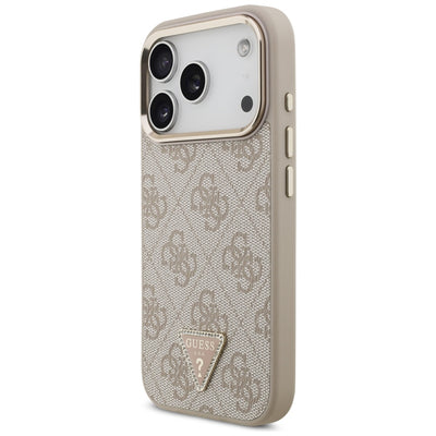 Guess 4G Triangle Logo MagSafe Case for iPhone 17 Pro - Rose Gold