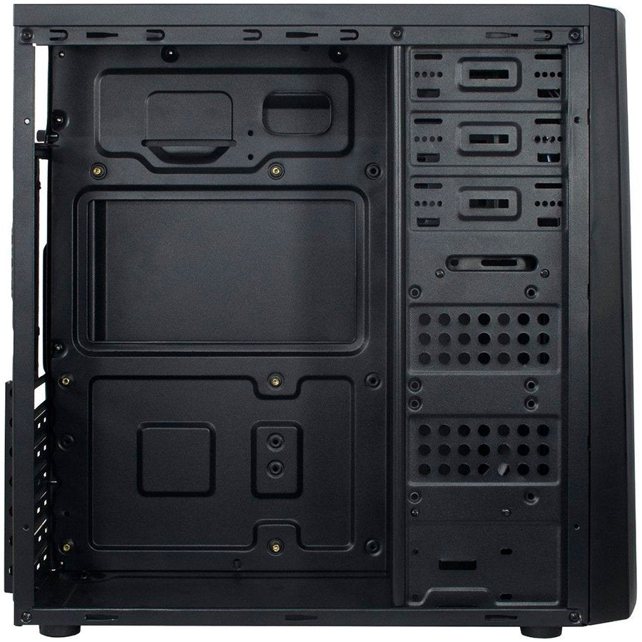 Chassis INTER-TECH B-42 Black Midi Tower, ATX, 2xUSB2.0, Blue LED strip, PSU optional