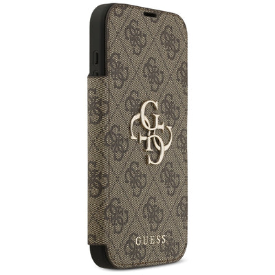 Guess Book 4G Metal Logo Case for iPhone 17 Pro Max - Brown