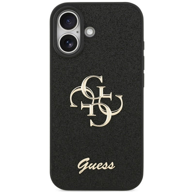 Guess Fixed Glitter Big 4G case for iPhone 17 - black