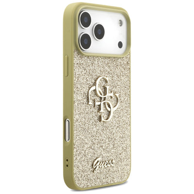 Guess Fixed Glitter Big 4G case for iPhone 17 Pro Max - gold