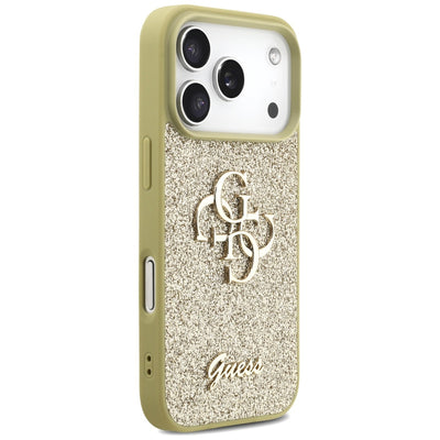Guess Fixed Glitter Big 4G case for iPhone 17 Pro - gold
