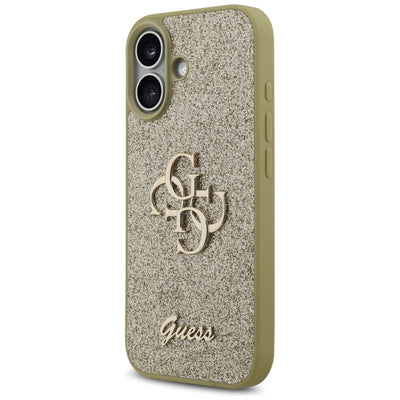 Guess Fixed Glitter Big 4G case for iPhone 17 - gold