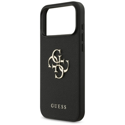 Guess Grained Big 4G &amp; Classic Logo case for iPhone 17 Pro Max - black