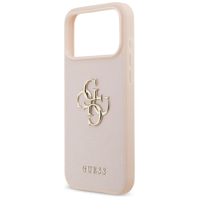 Guess Grained Big 4G &amp; Classic Logo Case for iPhone 17 Pro Max - Pink