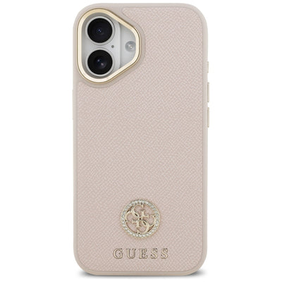 Guess Grained Strass Logo MagSafe case for iPhone 17 - pink