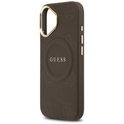 Guess Peony Hot Stamp MagSafe Case for iPhone 17 - Brown