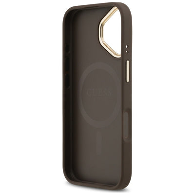 Guess Peony Hot Stamp MagSafe Case for iPhone 17 - Brown