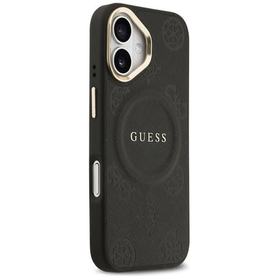 Guess Peony Hot Stamp MagSafe Case for iPhone 17 - Black