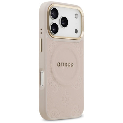 Guess Peony Hot Stamp MagSafe Case for iPhone 17 Pro - Pink