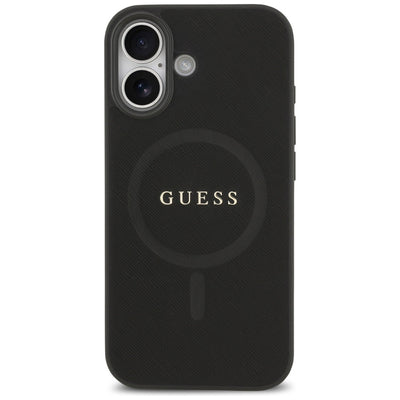 Guess Saffiano Classic Logo MagSafe case for iPhone 17 - black