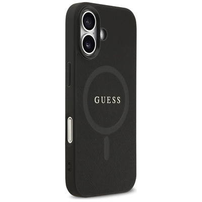 Guess Saffiano Classic Logo MagSafe case for iPhone 17 - black