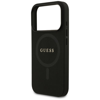 Guess Saffiano Classic Logo MagSafe Case for iPhone 17 Pro - Black