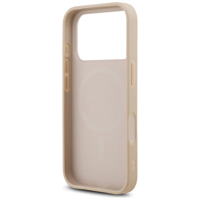 Guess Saffiano Classic Logo MagSafe Case for iPhone 17 Pro - Pink