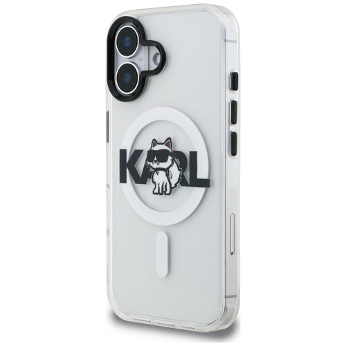 Karl Lagerfeld IML Choupette Sketch Logo MagSafe iPhone 17 Case - Clear