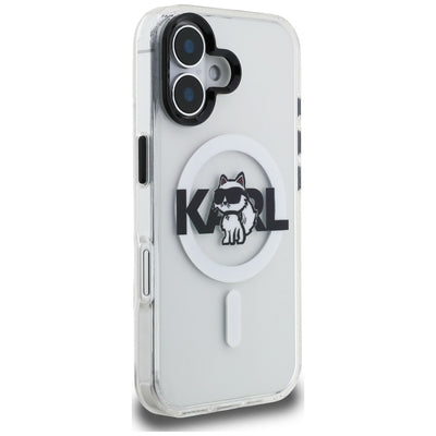 Karl Lagerfeld IML Choupette Sketch Logo MagSafe iPhone 17 Case - Clear