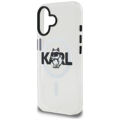 Karl Lagerfeld IML Choupette Sketch Logo MagSafe iPhone 17 Case - Clear