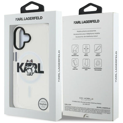 Karl Lagerfeld IML Choupette Sketch Logo MagSafe iPhone 17 Case - Clear