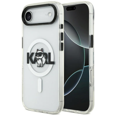 Karl Lagerfeld IML Choupette Sketch Logo MagSafe iPhone Air Case - Clear