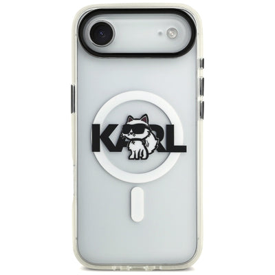 Karl Lagerfeld IML Choupette Sketch Logo MagSafe iPhone Air Case - Clear