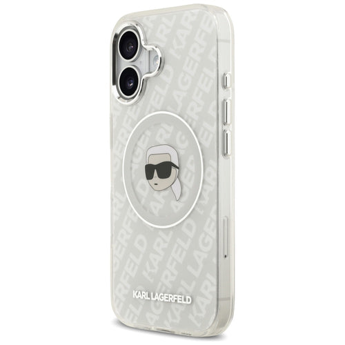 Karl Lagerfeld IML Karl Head Logo MagSafe iPhone 17 Case - Gray