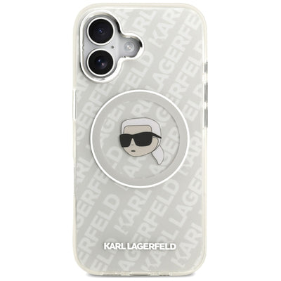 Karl Lagerfeld IML Karl Head Logo MagSafe iPhone 17 Case - Gray