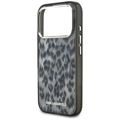 Karl Lagerfeld IML Leopard Pattern MagSafe Case for iPhone 17 Pro - Black