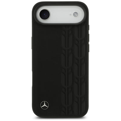 Mercedes Leather Laurel Leaves MagSafe Case for iPhone Air - Black
