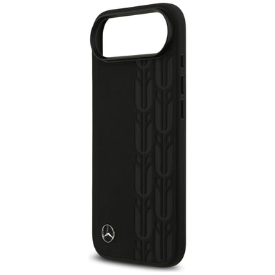 Mercedes Leather Laurel Leaves MagSafe Case for iPhone Air - Black