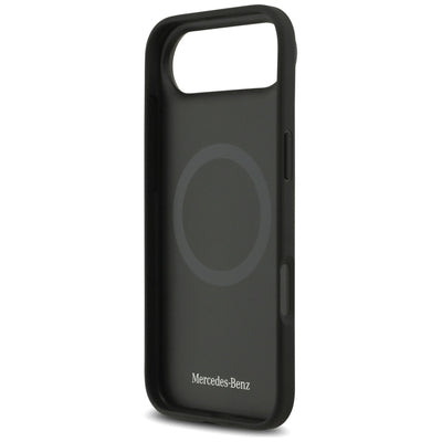 Mercedes Leather Star Pattern Stripes MagSafe case for iPhone Air - black