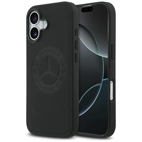 Mercedes Leather Vintage Logo MagSafe Case for iPhone 17 - Black