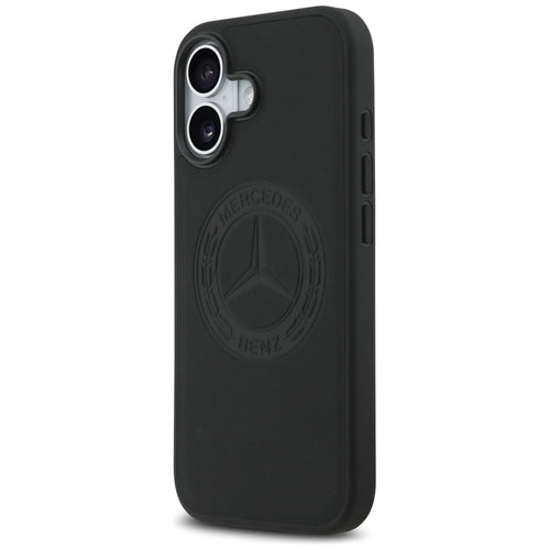 Mercedes Leather Vintage Logo MagSafe Case for iPhone 17 - Black