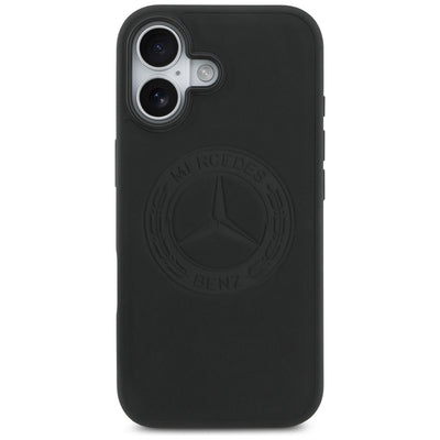 Mercedes Leather Vintage Logo MagSafe Case for iPhone 17 - Black