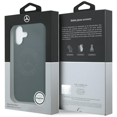 Mercedes Leather Vintage Logo MagSafe Case for iPhone 17 - Black