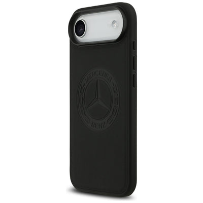Mercedes Leather Vintage Logo MagSafe Case for iPhone Air - Black