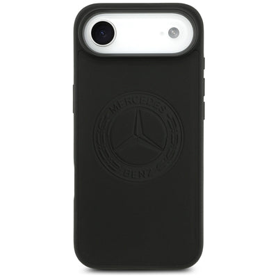 Mercedes Leather Vintage Logo MagSafe Case for iPhone Air - Black