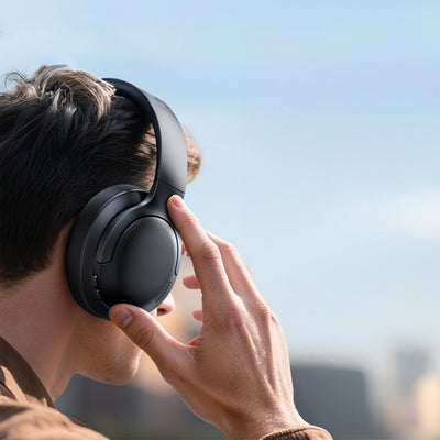 Baseus Bass BH1 Lite Wireless On-Ear Bluetooth 6.0 Headphones - Black