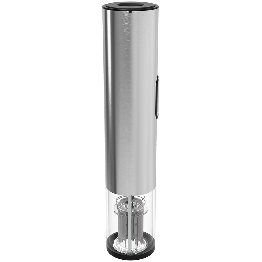 Prestigio Garda, smart wine opener, simple operation with 2 buttons, aerator, vacuum stopper preserver, foil cutter, opens up