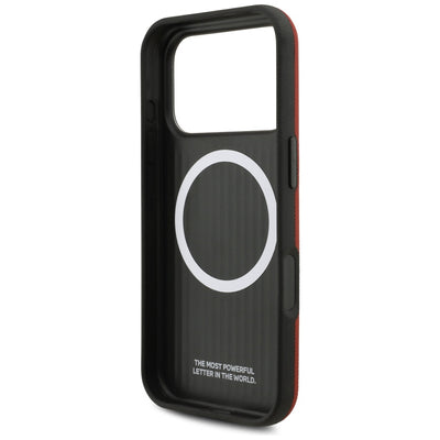 BMW M FW Metal Logo MagSafe Case for iPhone 17 Pro - Red