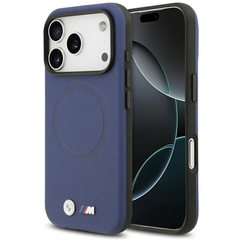 BMW M FW Metal Logo MagSafe Case for iPhone 17 Pro - Navy Blue