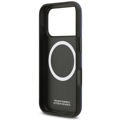 BMW M FW Metal Logo MagSafe Case for iPhone 17 Pro Max - Navy Blue