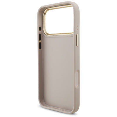 Guess 4G Big 4G Classic Logo Big Strap Metal Buttons Case for iPhone 17 Pro Max - Pink